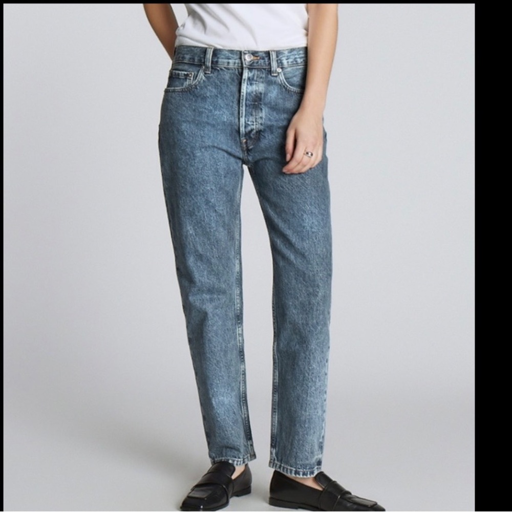 NWT: everlane “the rigid slouch jean” relaxed straight jean- acid wash - Picture 1 of 6